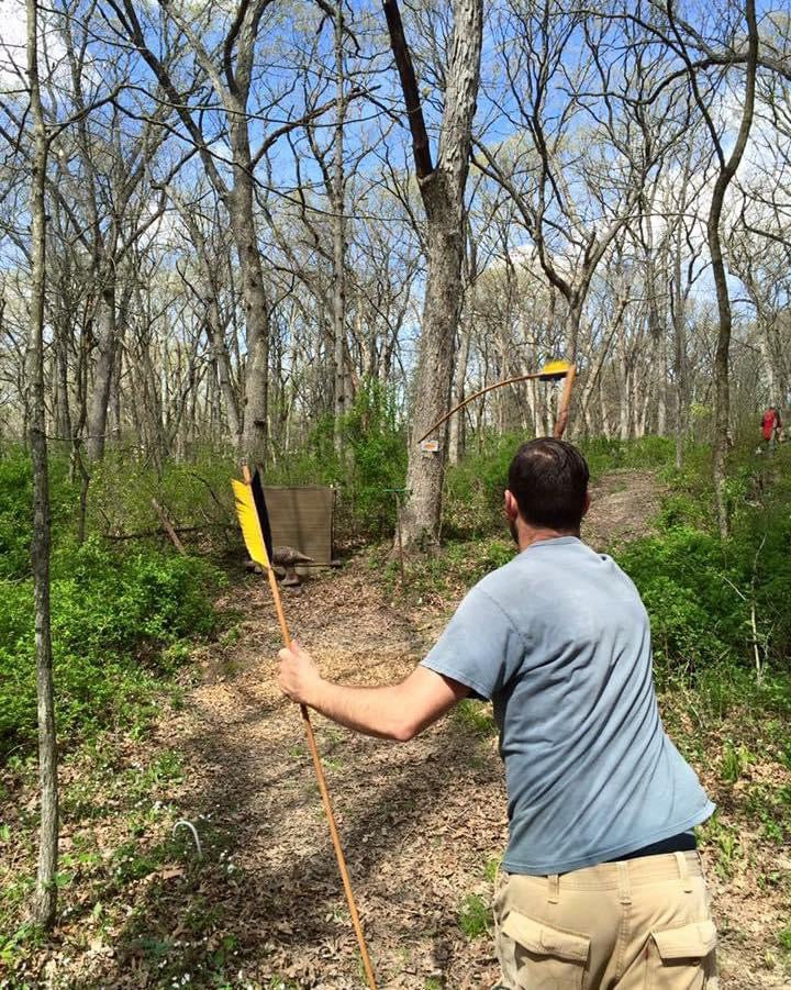 Atlatl Dart in the air.